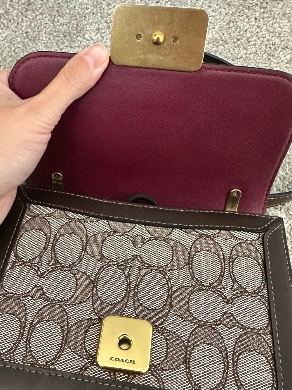 Coach Alie Shoulder Bag 18 In Signature Jacquard With Snakeskin Detail Women's
